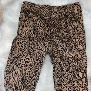 Animal print, skinny, high waist jeans